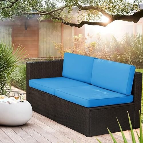 IIOF Rattan wicker 2 Seater sofa set for Outdoor and Garden Patio. - Image 2