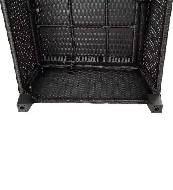 Bologna Wicker Table and Chair Set in Black Colour with Sofa - Image 11