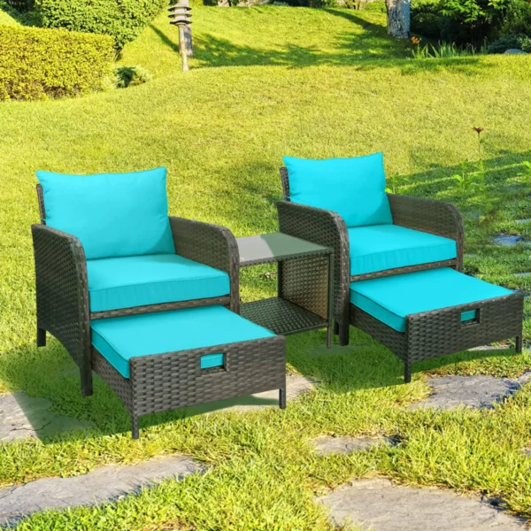 IIOF Outdoor Space with Wicker Rattan Lounge Chairs (Door Chair). - Image 7