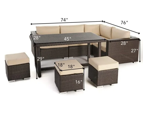 Transform Your Outdoor Space with iiof Outdoor Patio Sofa Set. - Image 2