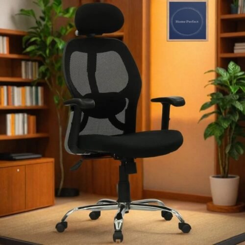 IIOF New York Superb Office Chair, High Back Mesh Ergonomic Home Office Desk Chair with 2D Adjustable Armrests & Lumbar Support, Knee-Tilt Mechanism & Heavy Duty Metal Base. - Image 2